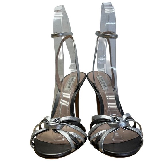 Giorgio Women’s Argento & Antracite Strappy Stiletto Heel Sandals Sz 8 US - Picture 2 of 14